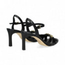 Sandalia Eslabon Piel Negro  MICHAEL KORS