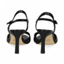 Sandalia Eslabon Piel Negro  MICHAEL KORS