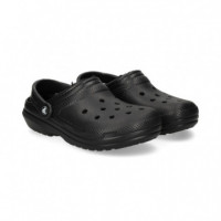 Zueco Clasicc con Pelo Negro  CROCS