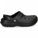 Zueco Clasicc con Pelo Negro  CROCS
