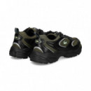 Deportivo Piel+malla Negro+gris  LACOSTE