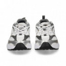 Deportivo Piel+malla Oro+plata+blanco  LACOSTE