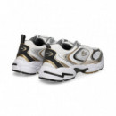 Deportivo Piel+malla Oro+plata+blanco  LACOSTE