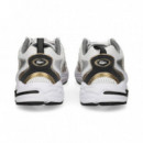 Deportivo Piel+malla Oro+plata+blanco  LACOSTE