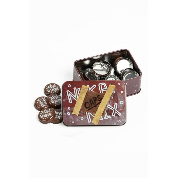 Caja de Coleccionista con Chapas de Nuka-mix Cola Fallout  DEVPLUS