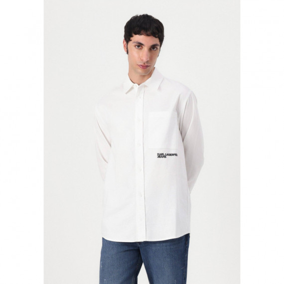 Klj Oxford Shirt White  KARL LAGERFELD