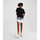 Klj Blocked Logo Tee Dress Black  KARL LAGERFELD