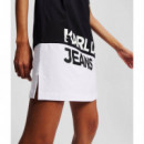 Klj Blocked Logo Tee Dress Black  KARL LAGERFELD