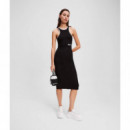 Klj Racer Milano Dress Black  KARL LAGERFELD