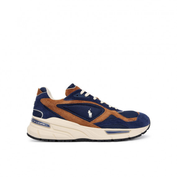 Mesh/suede-trackstr 275-SK-LTL Nvy/teak  RALPH LAUREN