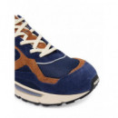 Mesh/suede-trackstr 275-SK-LTL Nvy/teak  RALPH LAUREN
