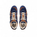 Mesh/suede-trackstr 275-SK-LTL Nvy/teak  RALPH LAUREN