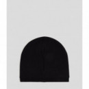 Klj Single Layer Logo Beanie Black  KARL LAGERFELD