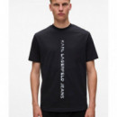 Klj Reg Vertical Logo Tee Black  KARL LAGERFELD
