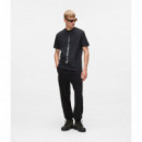 Klj Reg Vertical Logo Tee Black  KARL LAGERFELD