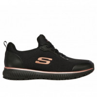 Squad Sr Black Flat Knit /rose Gold Trim SKECHERS - Guanxe Atlantic Marketplace