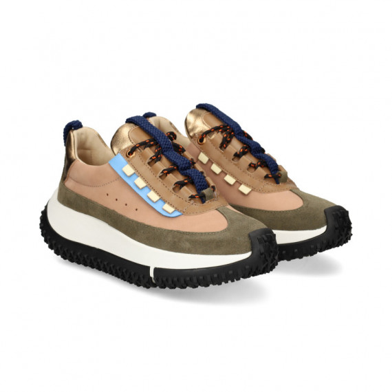 Deportivo Acordonado Multi Beige  4CCCCEES