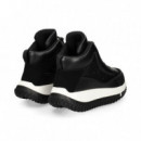 Botin Lado Reptil Piel Negro  4CCCCEES