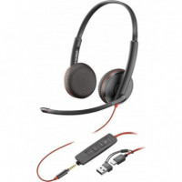 POLY Blackwire 3225 Auriculares Biaurales con Micrófono