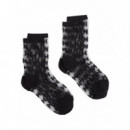 KARL LAGERFELD - K Monogram Mesh Socks 2P - 999 - A3W47032/999