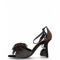 KURT GEIGER - Pom Pom Ankle Tie Sandal - 05 - 4366105209/05