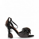 KURT GEIGER - Pom Pom Ankle Tie Sandal - 05 - 4366105209/05