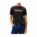 Camiseta TOMMY HILFIGER Colour Block Negra