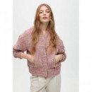 Cazadora Bomber Tweed Rosa-gris  LOLA CASADEMUNT