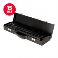 Juego Vasos Largos + Adaptadores Impacto 1/2" FARGO TOOLS 15 Pcs
