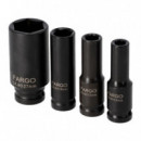 Juego Vasos Largos + Adaptadores Impacto 1/2" FARGO TOOLS 15 Pcs