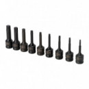 Juego Puntas Impacto 1/2" Torx FARGO TOOLS 9 Pcs