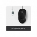 LOGITECH M100 Ratón óptico con Cable USB Negro