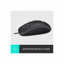 LOGITECH M100 Ratón óptico con Cable USB Negro