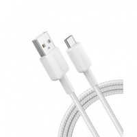 ANKER 322 Cable Usb-a a Usb-c Trenzado 1.8M 45W Blanco