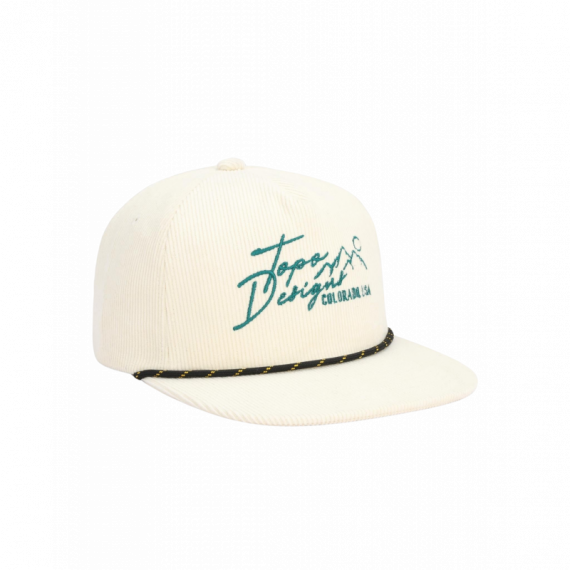 Gorros y Gorras Gorra TOPO DESIGNS Corduroy Trucker Script Bone White