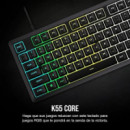 CORSAIR K55 Core Teclado Gaming USB Icue Negro