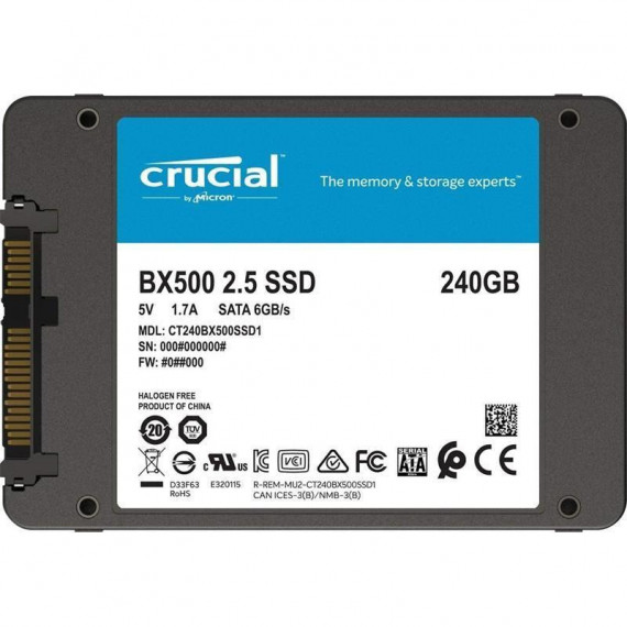 CRUCIAL BX500 240GB Ssd Sata Iii 2.5