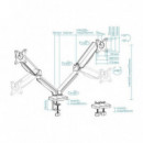 Toooq DB5132TNR-B Soporte de Mesa para Monitor/tv 17-32 Pulgadas, 2 Brazos Asistidos, Negro  TOOQ