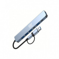 ONEWAY Dock Hub 7 en 1 Usb-c/usb 3.0 Silver