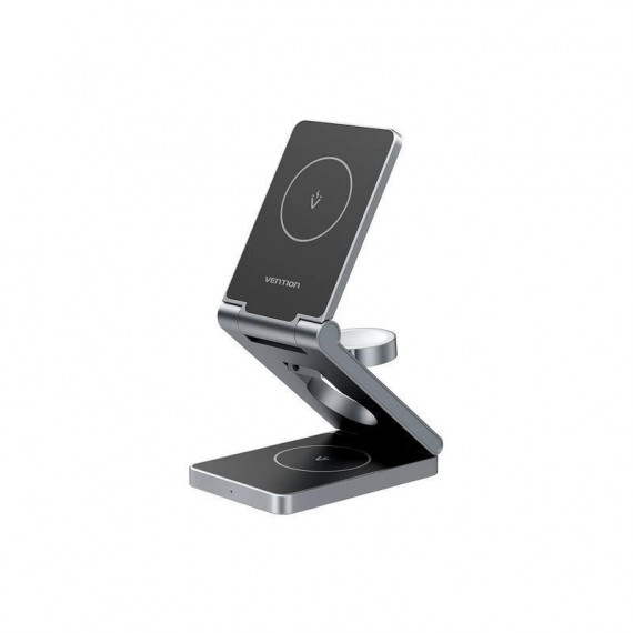 VENTION Cargador Inalámbrico 3 en 1 para Smartphone/apple Watch/auriculares Wireless - Negro