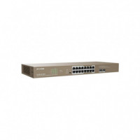 IP-COM Switch 16 Puertos Gigabit Poe para Rack