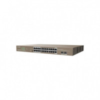IP-COM Switch 24 Puertos Gigabit Poe + 2 Sfp