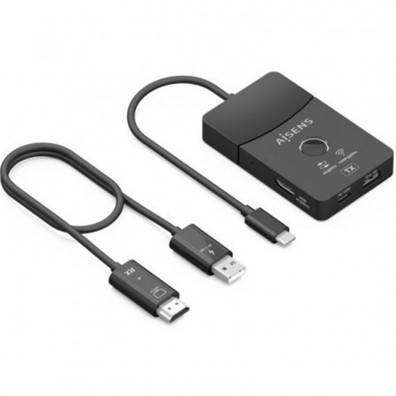 AISENS Adaptador / Transmisor de Video Inalambrico Usb-c a HDMI 100W Negro
