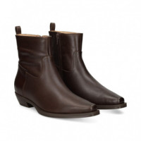 Botin Cowboy Piel Moka  UNISA
