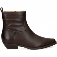Botin Cowboy Piel Moka  UNISA