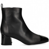 Botin Punta Charol Piel Negro  UNISA