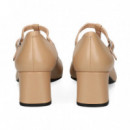 Punta Negro Salon Bebe Piel Beige  UNISA