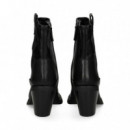 Botin Cowboy Piel Grabada Negro  ASH