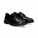 Blucher Liso Piel Negro  FLUCHOS
