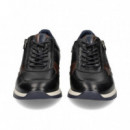 Deportivo Cordon+cremallera Piel Negro  FLUCHOS